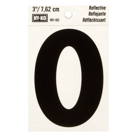 Hy-Ko 3In Reflective Letter P, 10PK B00466